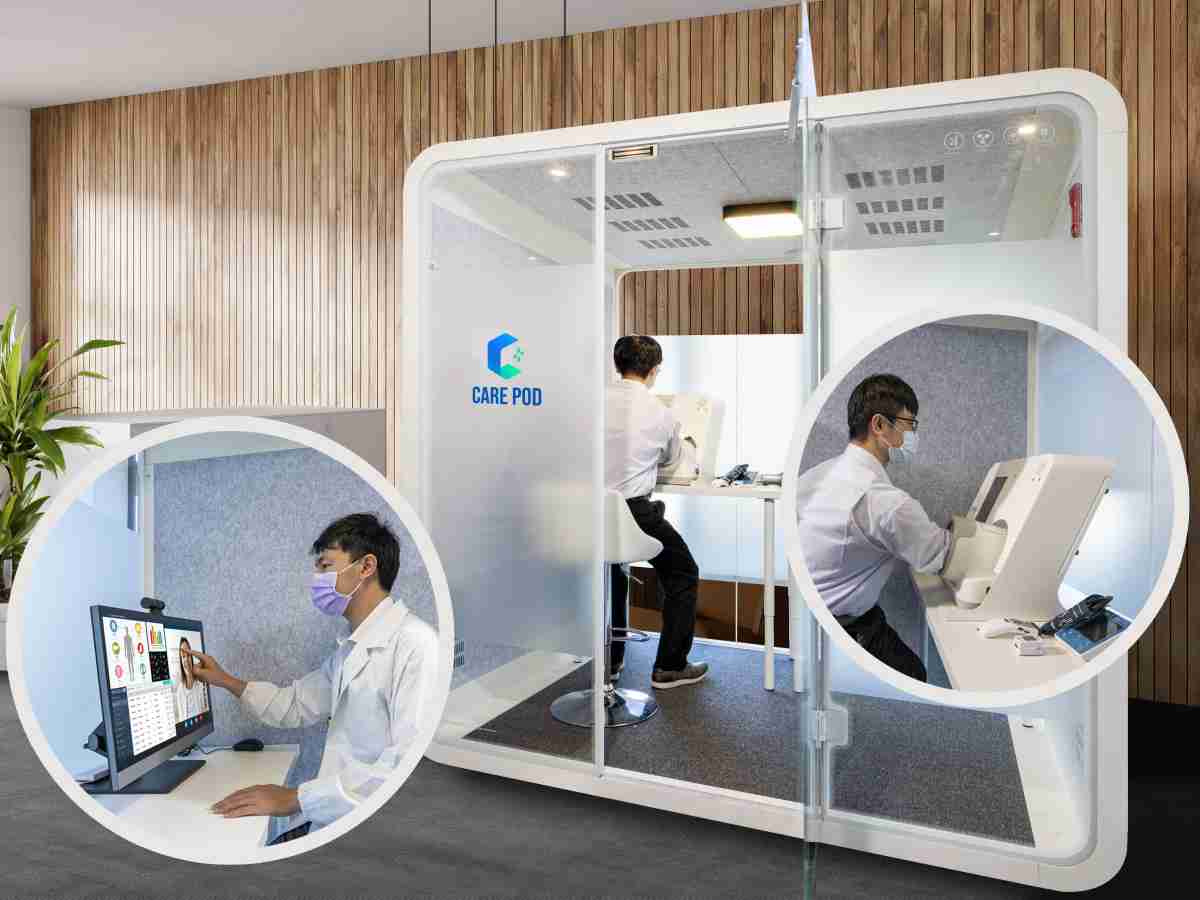 达擎于医疗科技展中展出＂远距诊疗舱＂，，，，以因应医疗数字化及社会高龄化趋势下、、、、复诊及慢性病患等族群对于远距看诊需求逐渐升高所推出的创新整合方案。。多功能合一、、、高隐私性的远距诊疗舱可根据病患端与医师端的不同需求，，，，提供弹性化及客制化功能，，，，节省医生和病患的精力及时间